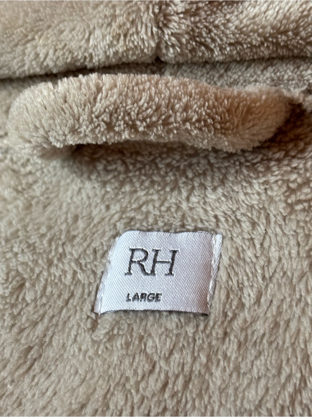 Restoration Hardware Plush Spa Robe Unisex Large In Sand Quiet Luxury Cozy Soft — image 4 of 6